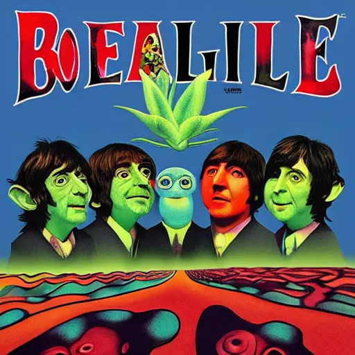 Prompt: boglins on the beatles album cover, 8 k resolution hyperdetailed photorealism