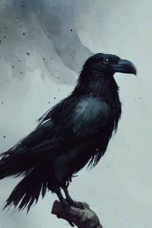 Prompt: raven, water color, D&D, fantasy, highly detailed, digital painting, artstation, concept art, matte, sharp focus, illustration, art by Ivan Gantschev and Greg Rutkowski