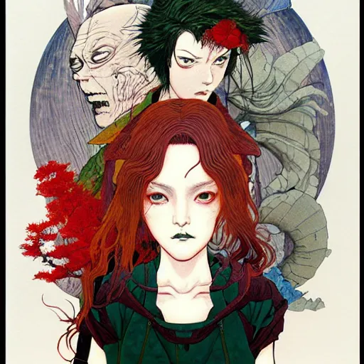 Image similar to prompt : portrait of rogue painted in miyazaki color style drawn by katsuhiro otomo and takato yamamoto, inspired by fables, china doll face, smooth face feature, intricate oil painting, high detail, sharp high detail, manga and anime 2 0 0 0