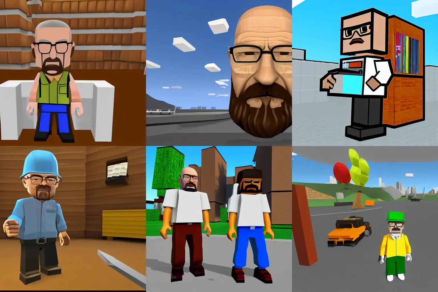 Prompt: Walter white in roblox