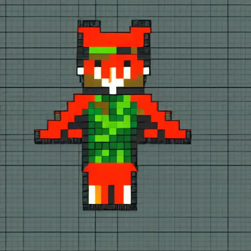 Prompt: woodland fox, resistance, antropomorphic, guerilla soldier, green flag, pixel art