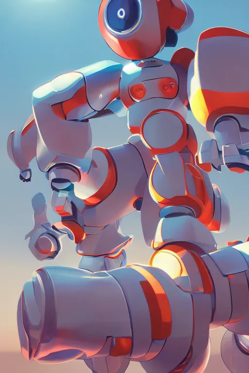 Image similar to metabots medabots medarotto medarot robot minimalist comics, behance hd by jesper ejsing, by rhads, makoto shinkai and lois van baarle, ilya kuvshinov, rossdraws global illumination ray tracing hdr radiating a glowing aura