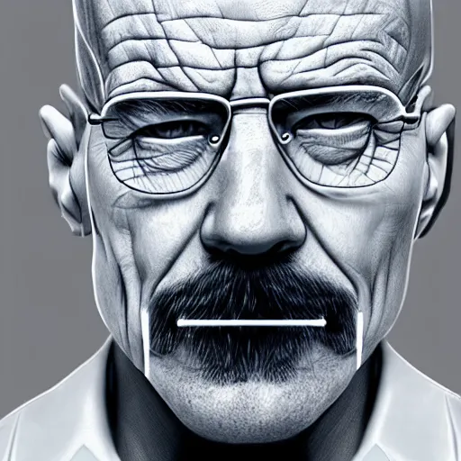 Image similar to a detailed portrait of walter white with a pacifer in his mouth, art illustration, incredibly highly detailed and realistic, 8 k, sharp focus