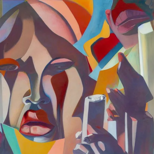 Prompt: rosalia by dana schutz