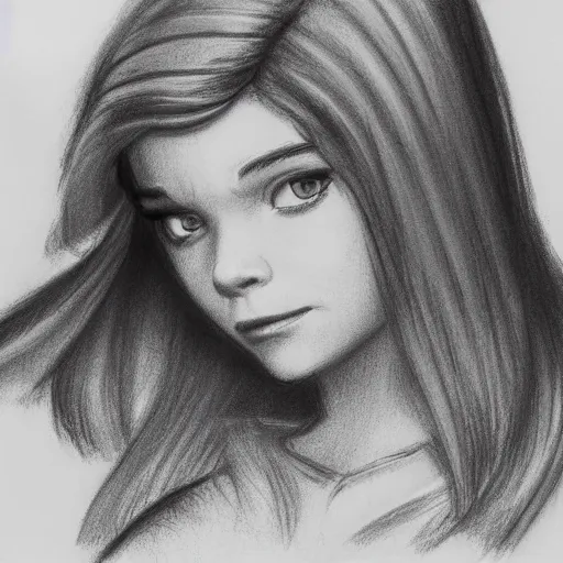 Image similar to milt kahl pencil sketch of chloe grace moretz as snow white