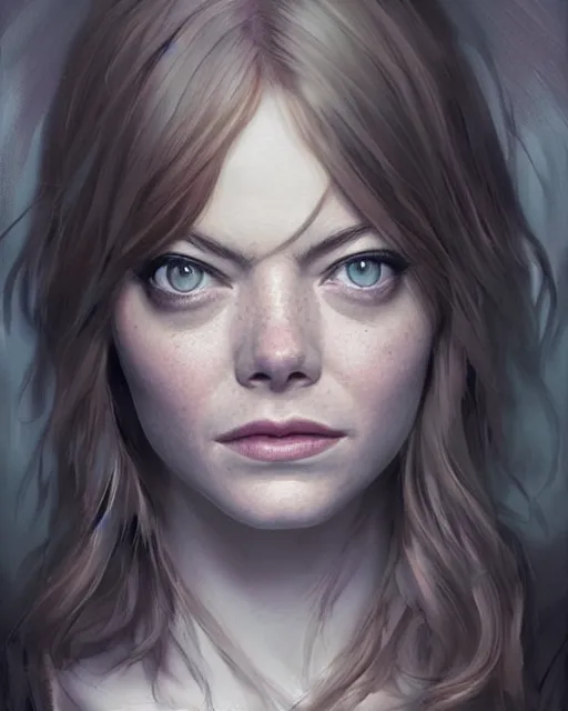 Prompt: emma stone, hyper realistic face, beautiful eyes, fantasy art, in the style of greg rutkowski, intricate, hyper detailed, smooth