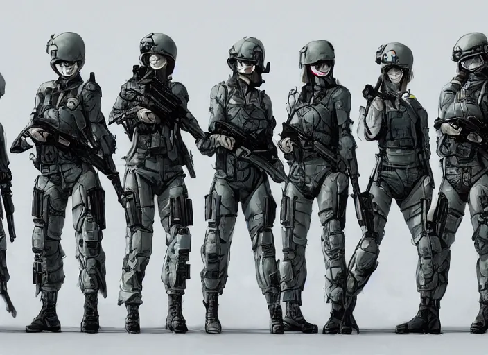 Image similar to female south korean cybernetic counterterrorist unit 7 0 7 th special mission group, tactical training, by maciej kuciara c 1 0. 0