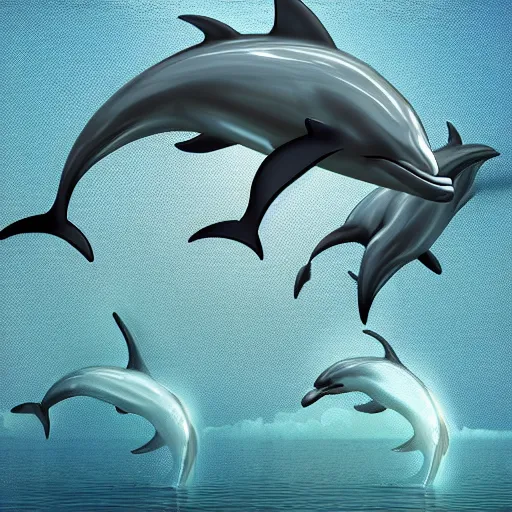 Image similar to dolphins overthrowing the government, high detail, trending on artstation, digital illustration