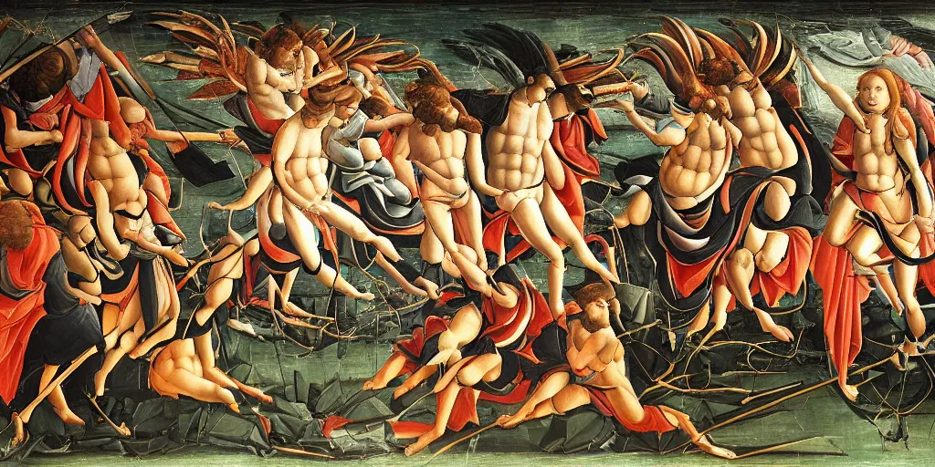 Prompt: ESports Competition painted by Sandro Botticelli