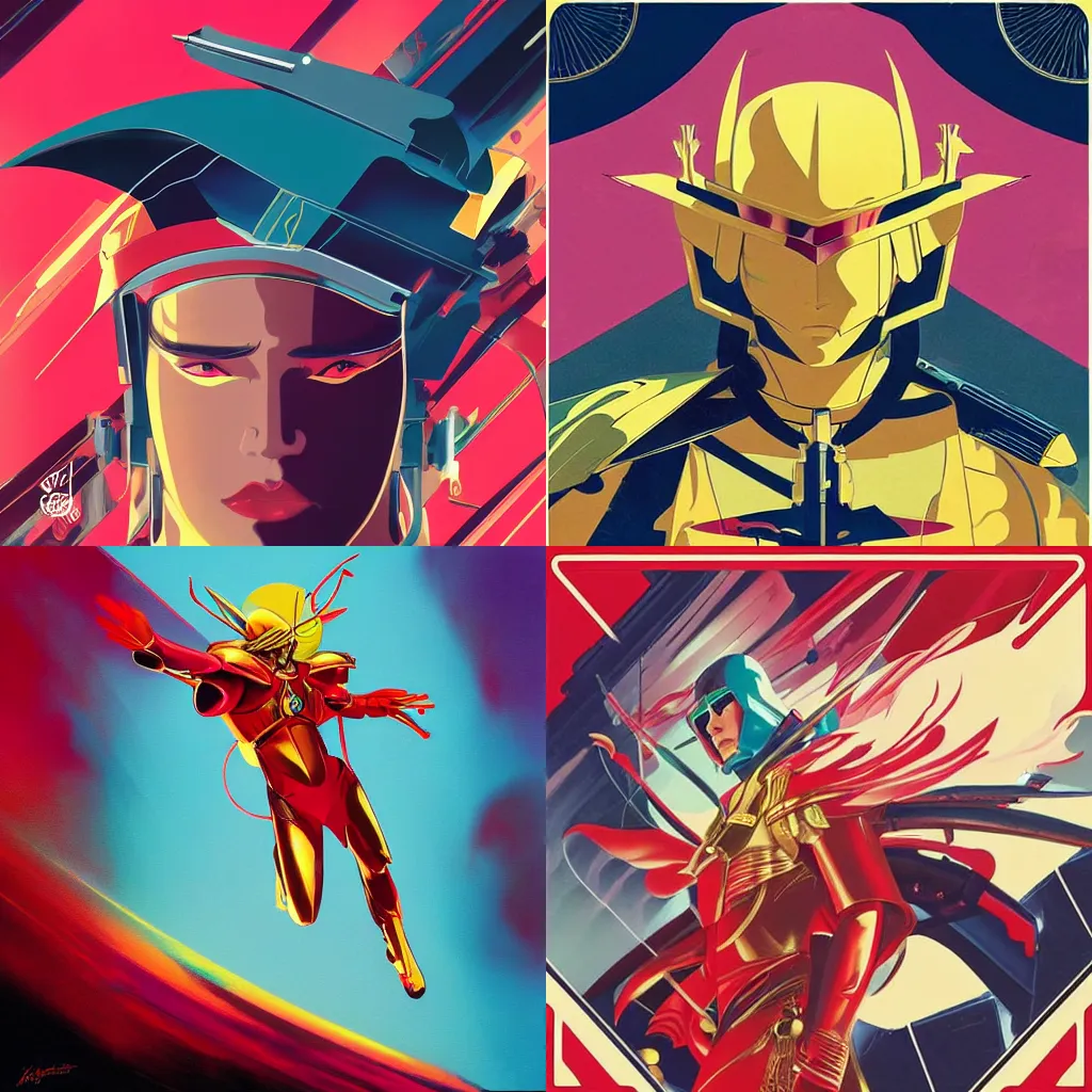 Prompt: Char Aznable Album Art, Dramatic, Vibrant, by Sachin Teng + Karol Bak + Rolf Armstrong