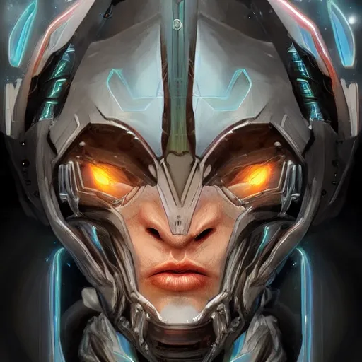 Image similar to cyborg dragon portrait, artstation