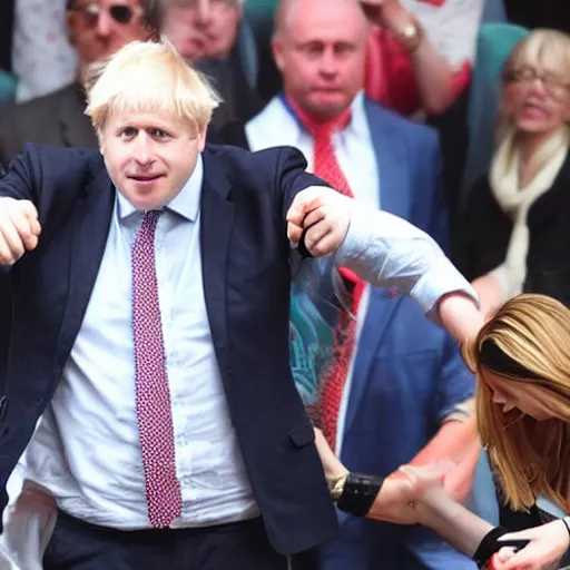 Prompt: boris johnson intertwined