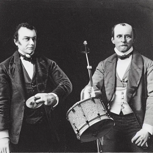 Image similar to dr jekyll and mr. heid playing the drums