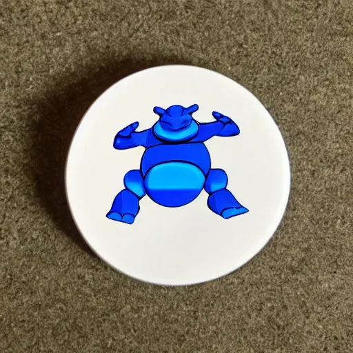 Image similar to photo of blastoise as a shrinky dink