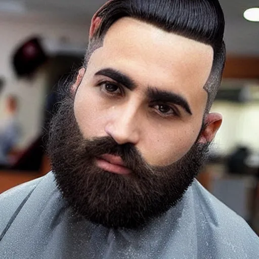 Image similar to average turkish barber haircut