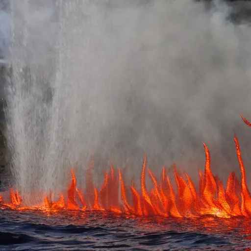 Prompt: water made of fire