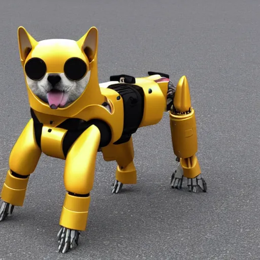 Image similar to a doge in a mecha suit