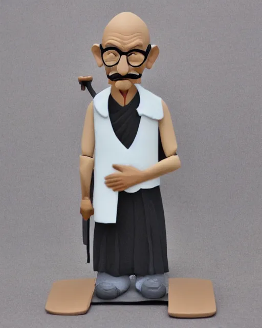 Image similar to mahatma gandhi, stop motion vinyl figure, plastic, toy