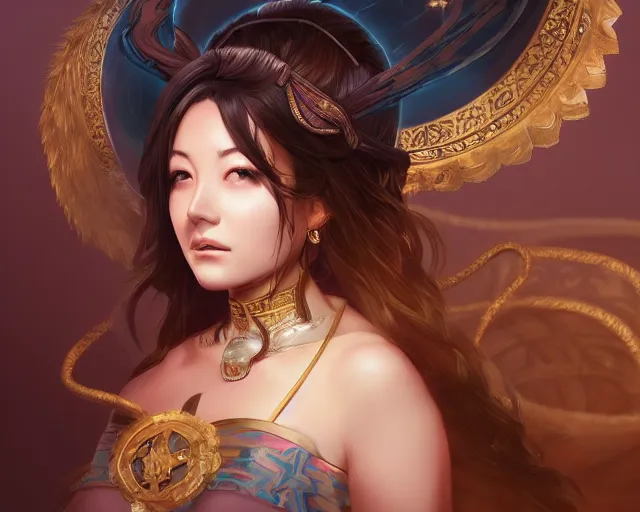 Prompt: a stunning portrait of a portrait of Mari Illustrious Makinami as an ancient greek priestess, digital art by Ross Tran and Angel Ganev, highly detailed, trending on artstationhq