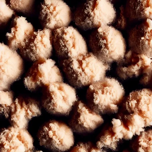 Prompt: close up high resolution photo of hairy ice cream, very tasty, food photography, instagram, trending