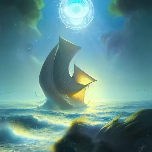 Image similar to a mind forever voyaging, fantasy, sea, cosmos, eternity, bayard wu