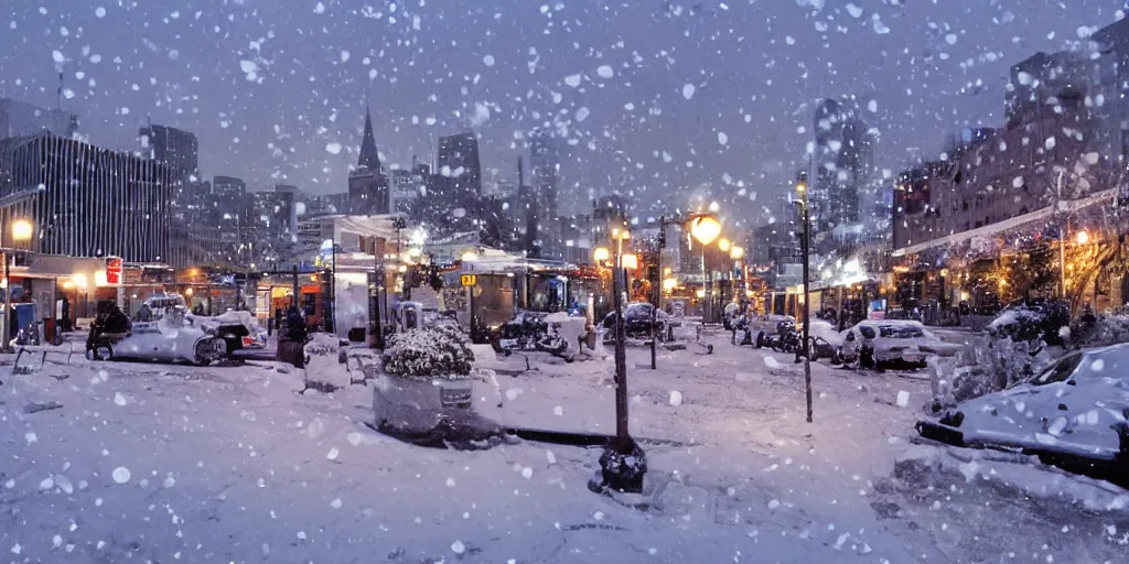 Image similar to sonic, Esthetic, snow, calm, city,