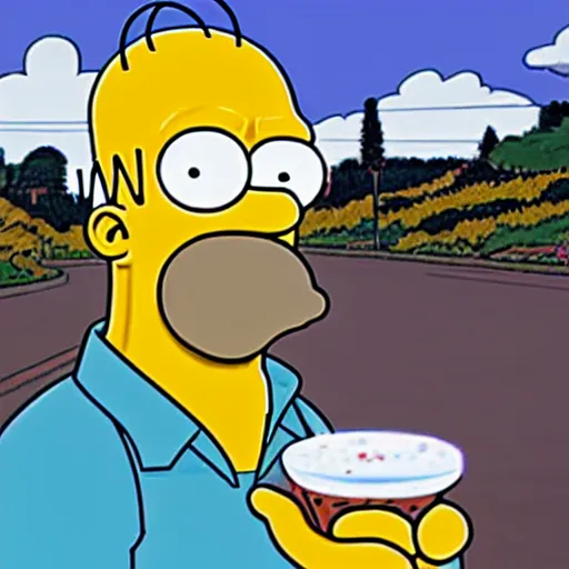 Prompt: homer simpson in south parl