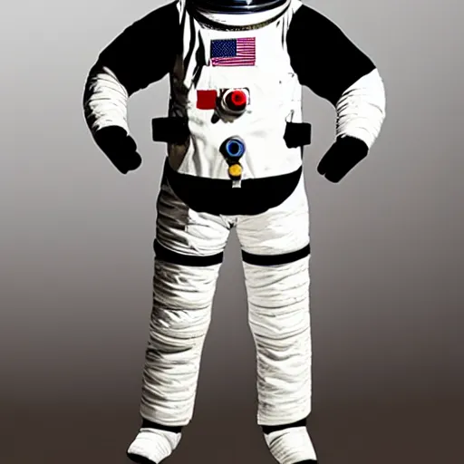 Image similar to a bauhaus style astronaut suit