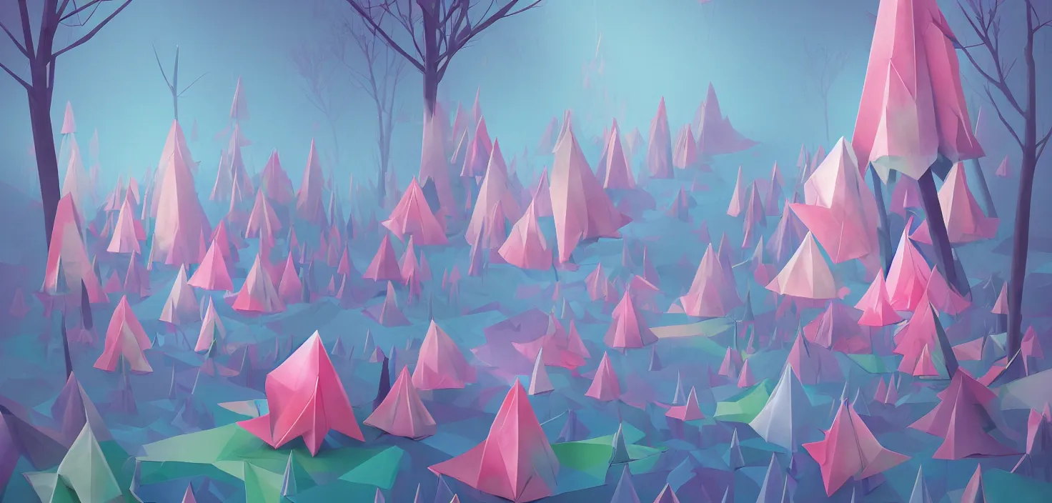 Image similar to origami forest by pawel nolbert