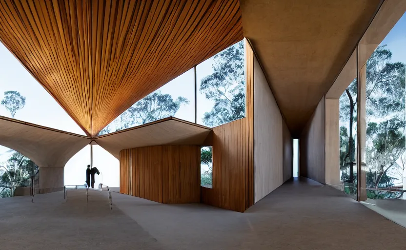 Image similar to an architectural masterpiece by Jorn Utzon and Francesco Borromini