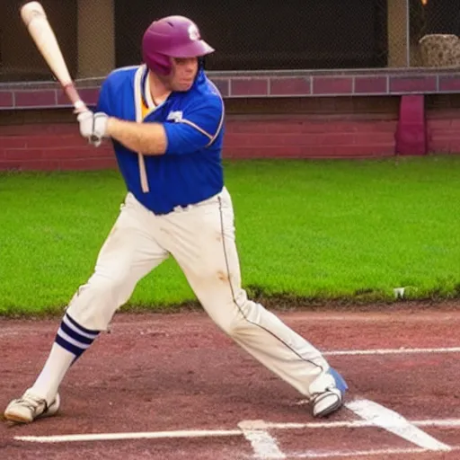 Prompt: saul goodman batting in a game of baseball