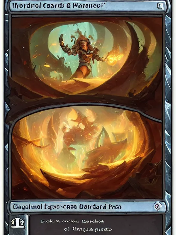 Image similar to card template, picture frame, hearthstone card game art frame, art piece frame, bright masterpiece artstation. 8 k, sharp high quality artwork in style of jose daniel cabrera pena and greg rutkowski, concept art by tooth wu, blizzard warcraft card game, magic the gathering art, hearthstone card game,