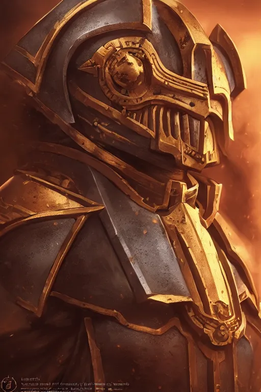 Image similar to armor portrait heros warhammer 4 0 k horus heresy fanart - the primarchs emperor by johannes helgeson animated with vfx concept artist & illustrator global illumination ray tracing hdr fanart arstation zbrush central hardmesh 8 k octane renderer comics stylized