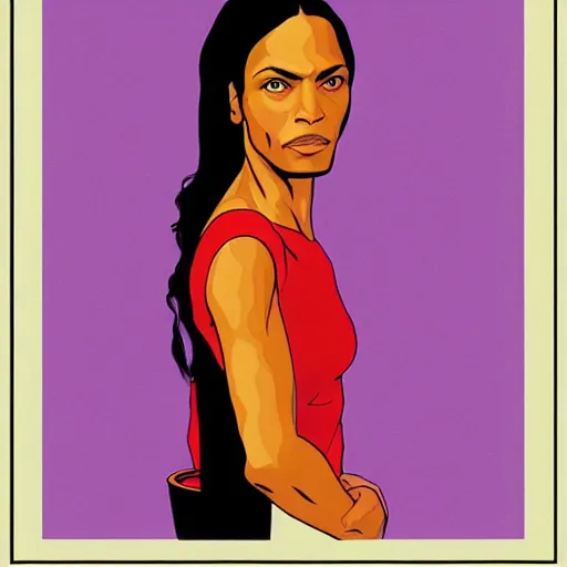 Image similar to “ rosario dawson retro minimalist portrait by jean giraud, art of moebius, sharp, smooth face, comic, 8 k ”