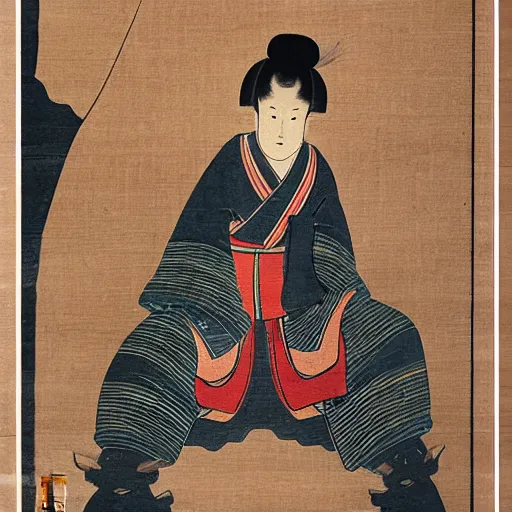 Prompt: ancient Japanese artwork, Donald Trump, great image