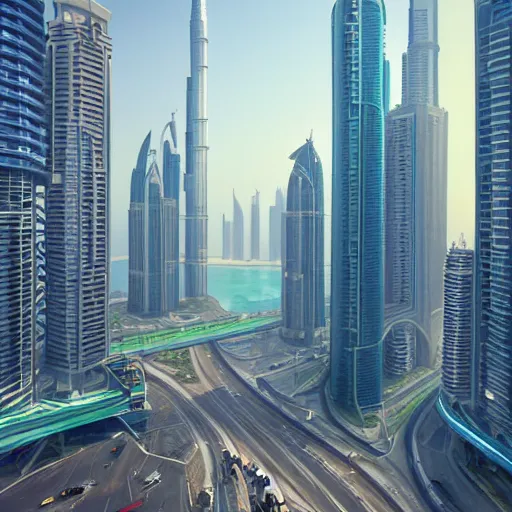 Prompt: gta : dubai, by wlop