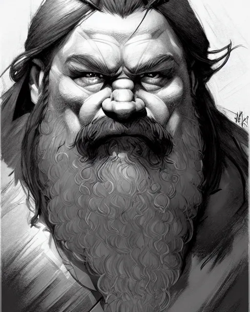 Image similar to gimli dwarf fighter | | pencil sketch, realistic shaded, fine details, realistic shaded lighting poster by greg rutkowski, magali villeneuve, artgerm, jeremy lipkin and michael garmash and rob rey