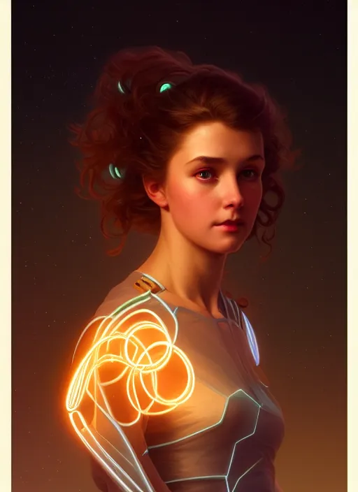 Image similar to full body portrait of girl, chemisty, sci - fi, glowing lights!! intricate, elegant, highly detailed, highly detailed face, digital painting, artstation, concept art, smooth, sharp focus, illustration, art by artgerm and greg rutkowski and alphonse mucha, 8 k