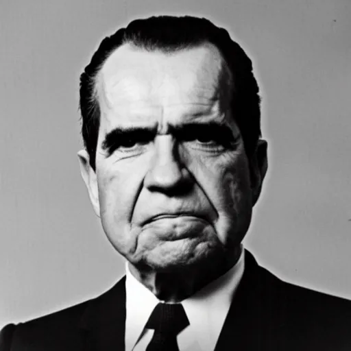 Image similar to mugshot of Richard Nixon