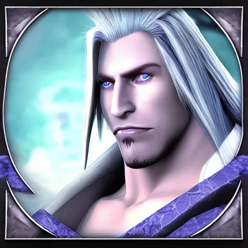 Prompt: warcraft 3 icon of sephiroth