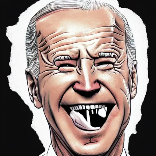 Image similar to drawing, Joe Biden dressed as a dinosaur, open-faced drawing, Joe Biden dressed as a dinosaur, open-faced