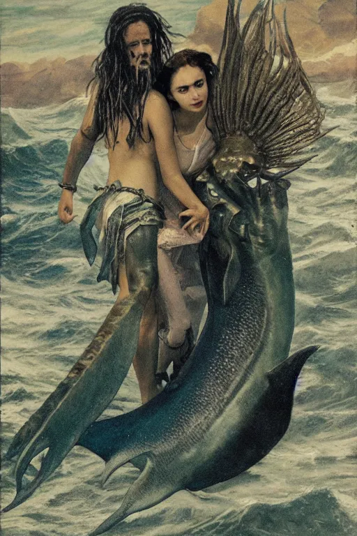 Image similar to dagon and stella in sea