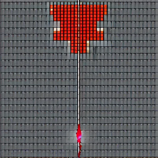 Prompt: arrow that looks like a firework in minecraft