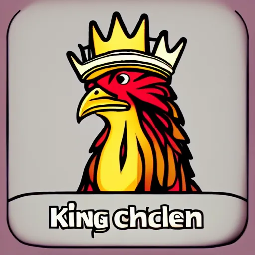 Prompt: king chicken with a crown