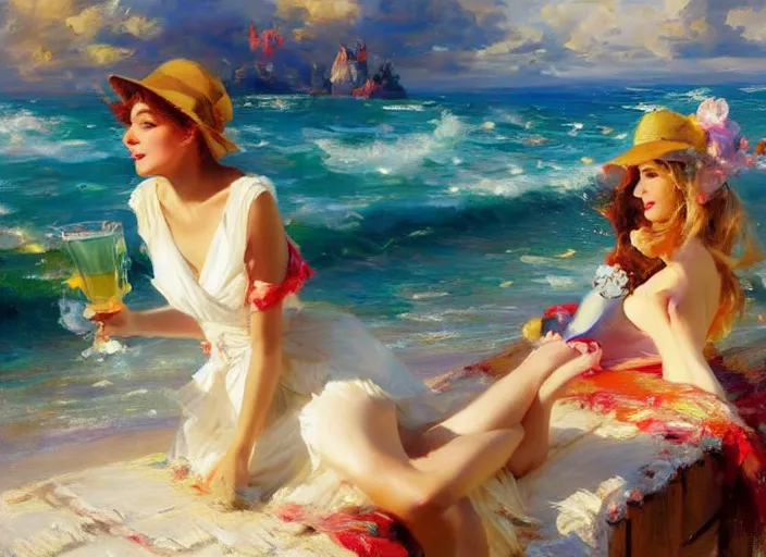 Prompt: fun in the sun by vladimir volegov and alexander averin and delphin enjolras and daniel f. gerhartz