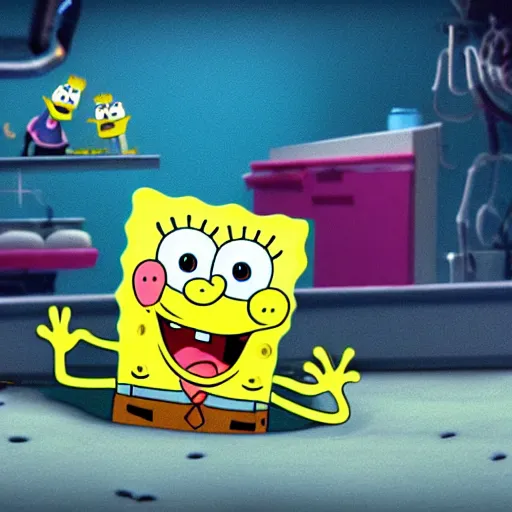 Prompt: SpongeBob SquarePants performing surgery-n 9