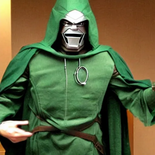 Image similar to Rainn Wilson as Doctor Doom