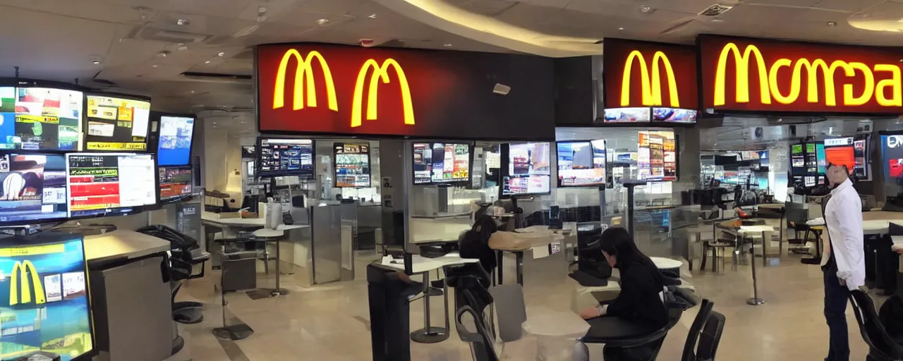Image similar to ex crypto currency trader working in mcdonals