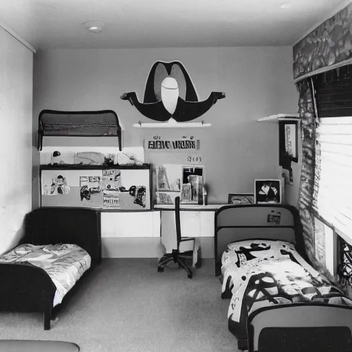 Image similar to a photo of the typical nambour, 1 0 year old boy's bedroom in the year 1 9 9 4