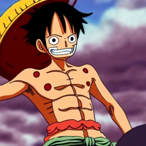 Image similar to luffy as dragon, cinematic